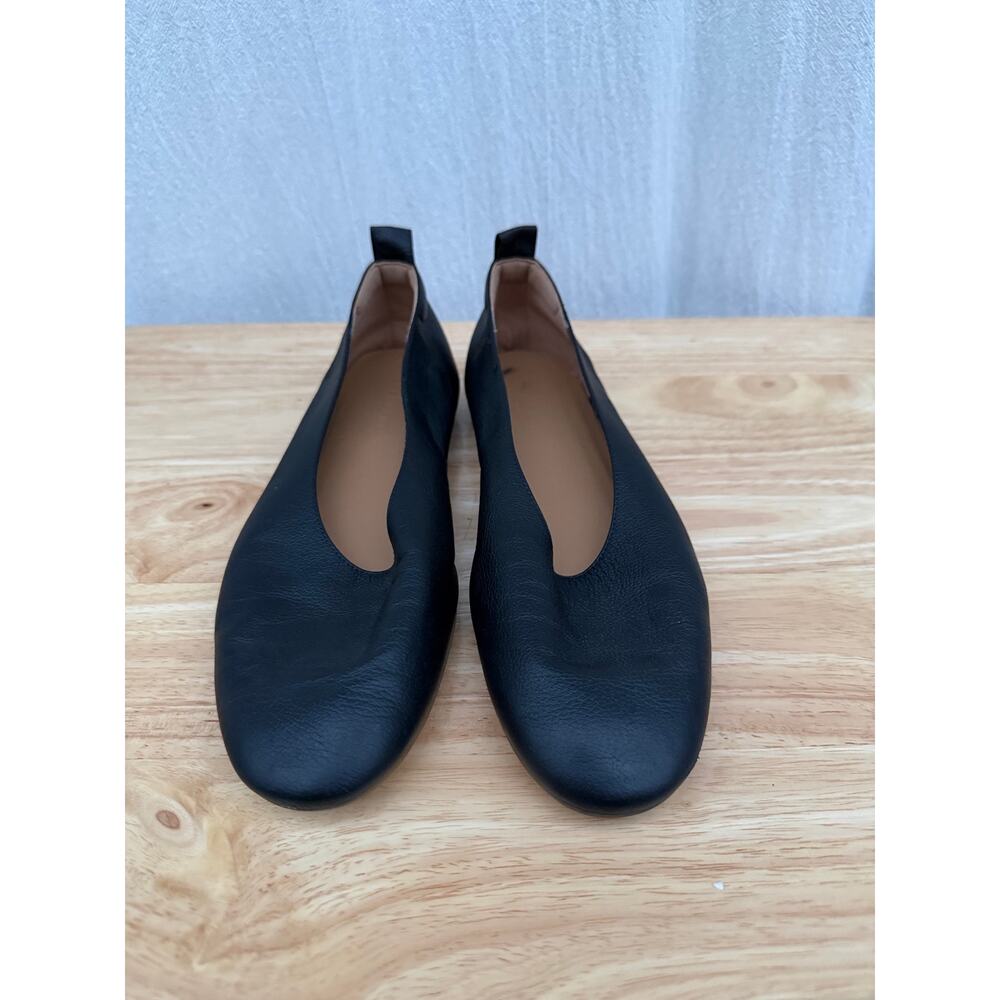 Everlane The Day Glove Black Leather Ballet Flats Minimalist Sz 7.5 - Picture 3 of 11